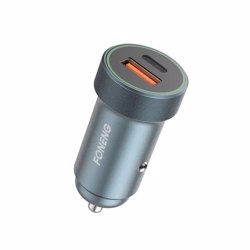Foneng C16 მანქანის დამტენი USB+Type-C პორტი 3.0A/30W სწრაფ დამტენი 