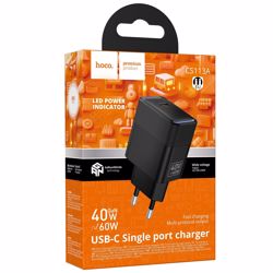 Hoco CS113A Lounge single port PD40W charger(EU) Black